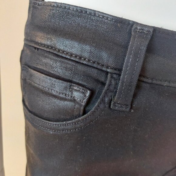 J Brand Selena Mid Rise Crop with Coated Black Lace Jeans - Picture 7 of 16